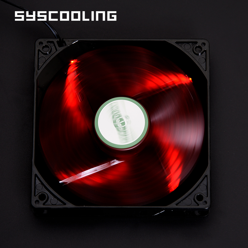 Syscooling 120mm silent fan DC12V water cooling fan pc with colored Led